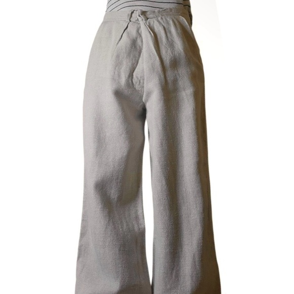 CHLOE Linen Pants Wide Leg Women’s Size S Small (T34) - Picture 3 of 13